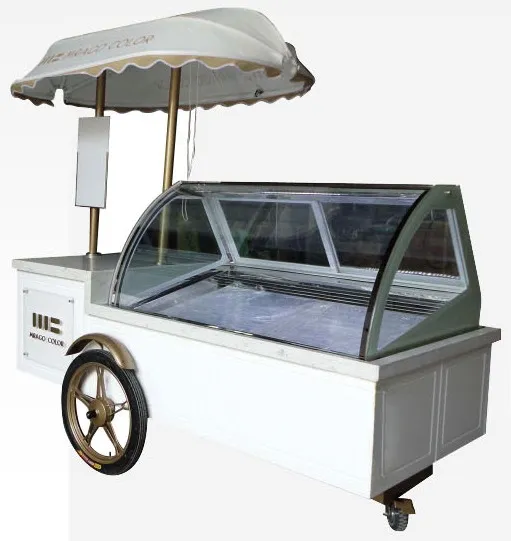 towable mobile ice cream cart