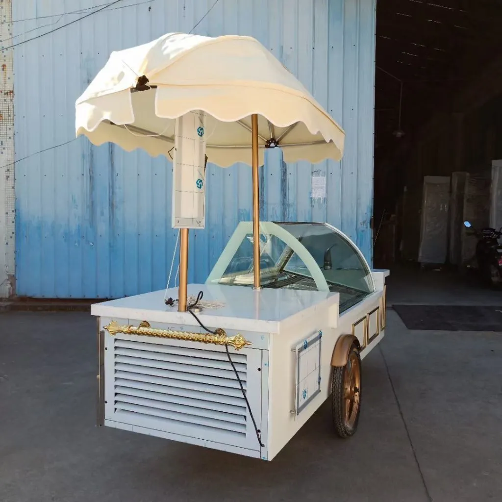 portable ice cream freezer cart